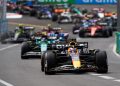The start of the 2024 Formula 1 Monaco Grand Prix led by Red Bull's Max Verstappen.
