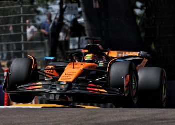 Oscar Piastri during Free Practice 1 at the 2025 Emilia-Romagna Grand Prix.