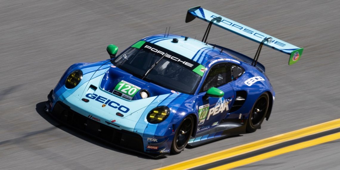 The 'Chip Hart Racing' Porsche 911 GT3 R raced by Wright Motorsports in the 2024 Daytona 24.