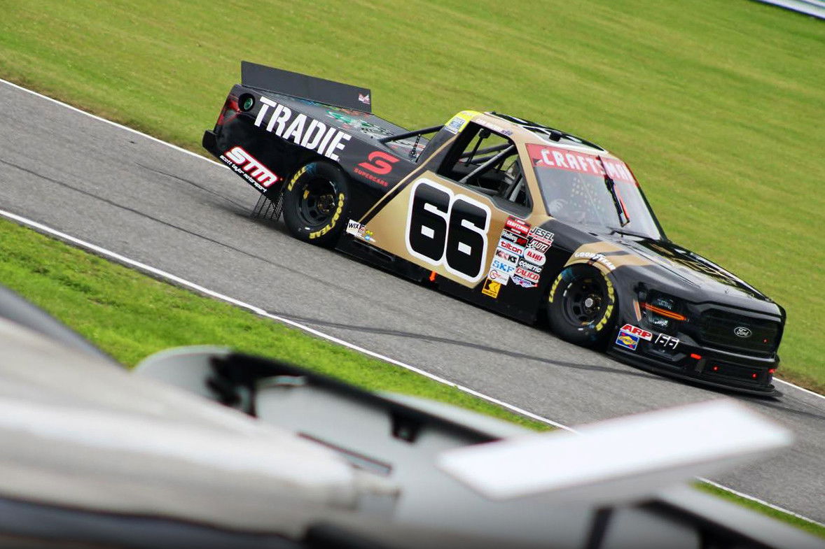 Waters survives wild restart to claim fifth on NASCAR return
