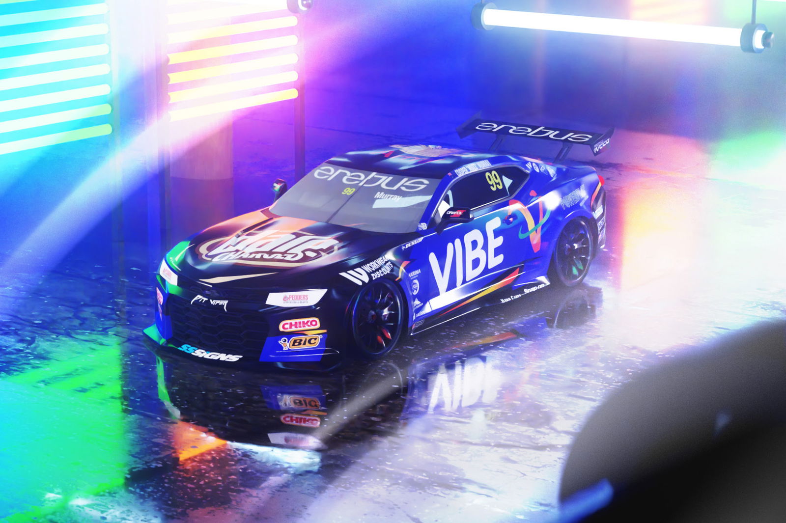 Cooper Murray's Vibe Petroleum-backed #99 Chevrolet Camaro.