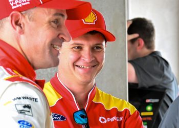 Todd Hazelwood, pictured with Will Davison. Image: Speedcafe