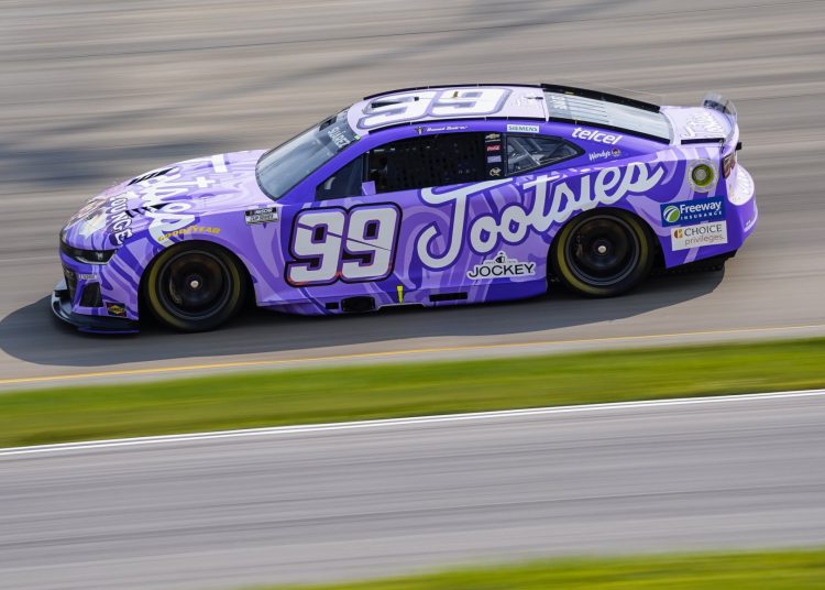 Daniel Suarez drives the #99 for Trackhouse Racing.