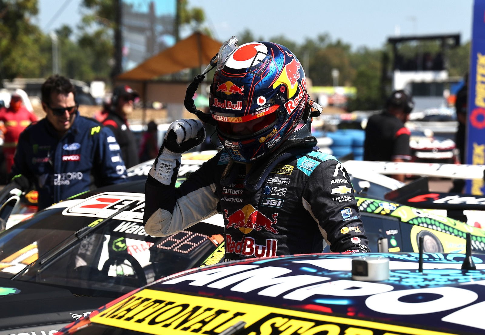 Feeney survives scare to win incident-packed opener