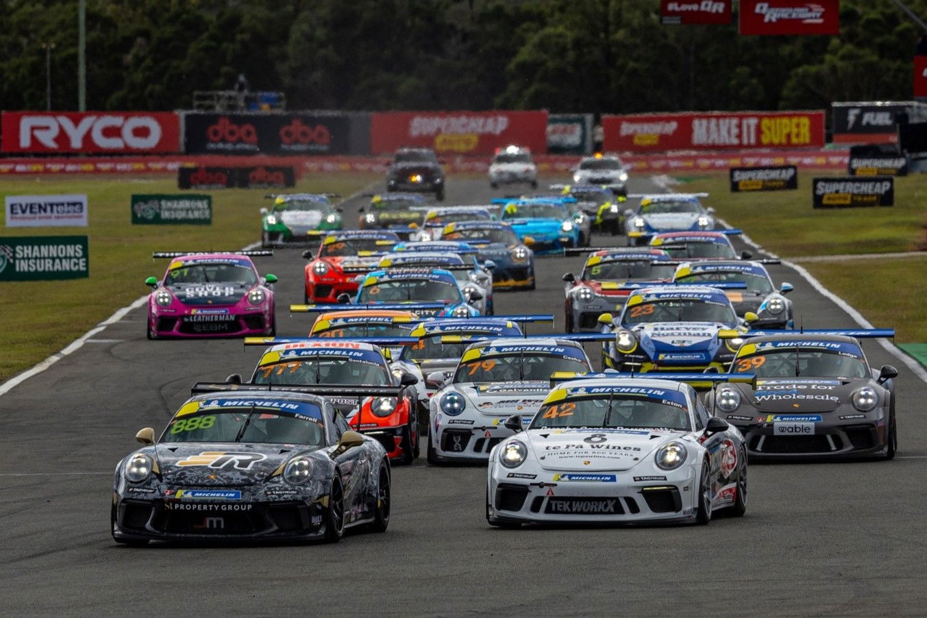 Queensland Raceway Showdown: Santalucia Dominates as History is Made in Porsche SpeedSeries