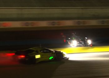 The #8 Toyota GR010 spun after contact with the #57 Ferrari 296.