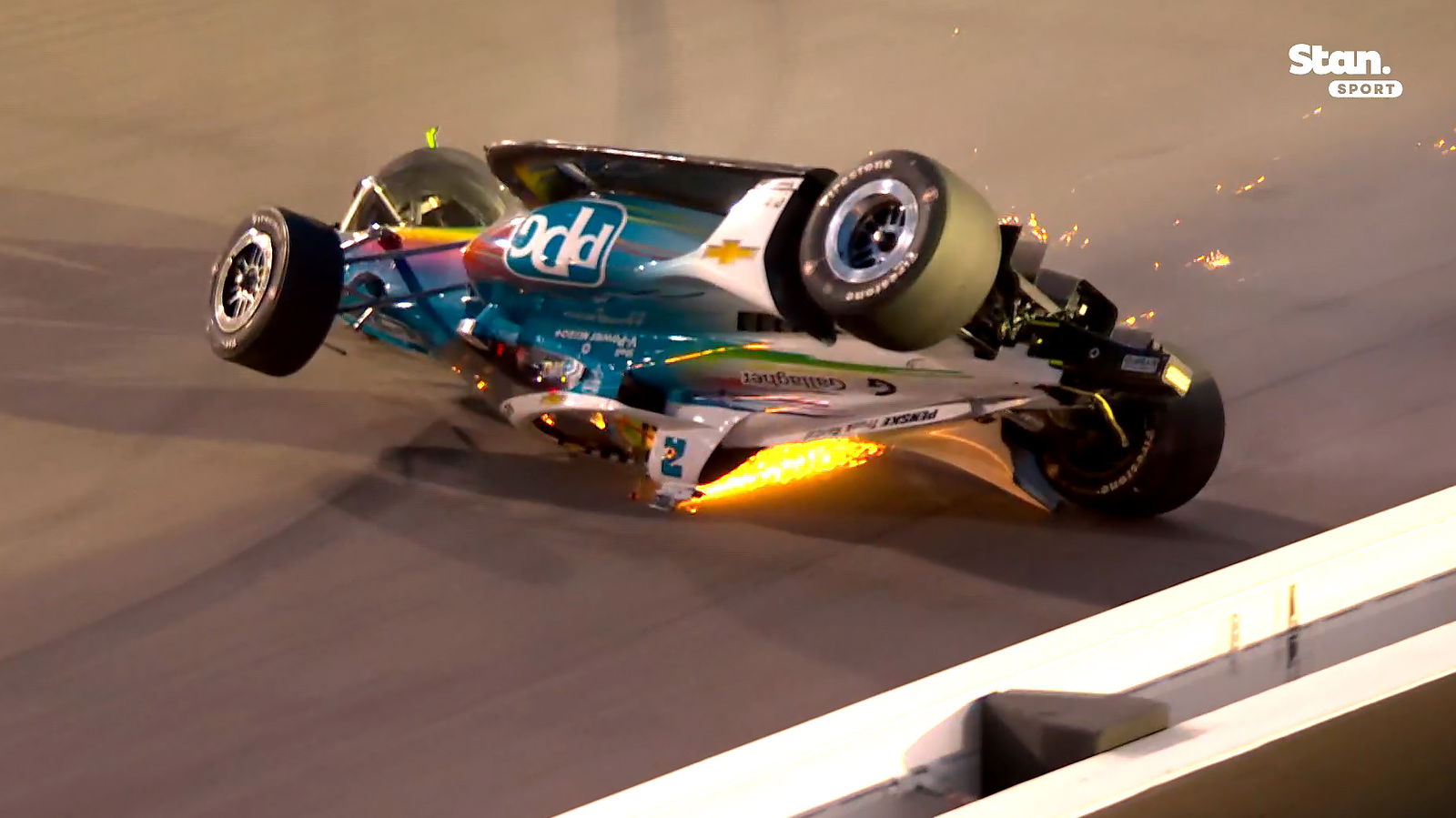 IndyCar champion survives terrifying airborne crash