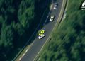 The #911 Manthey EMA Porsche 911 GT3 R makes contact with an Aston Martin Vantage GT4.