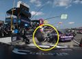 Shane van Gisbergen's tyre changer JP Kealey suffered broken ribs in a pit lane incident at Pocono.
