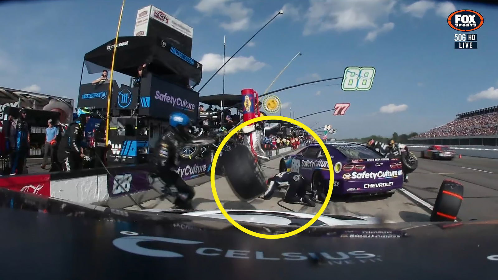 Van Gisbergen’s tyre changer suffers broken ribs in pit blunder