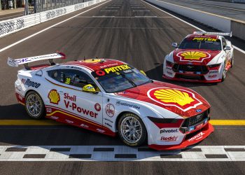 The DJR Mustangs will feature a tweaked livery this weekend. Image: Supplied