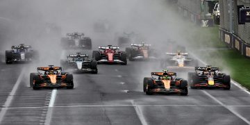 The start of the 2025 Formula 1 Australian Grand Prix.