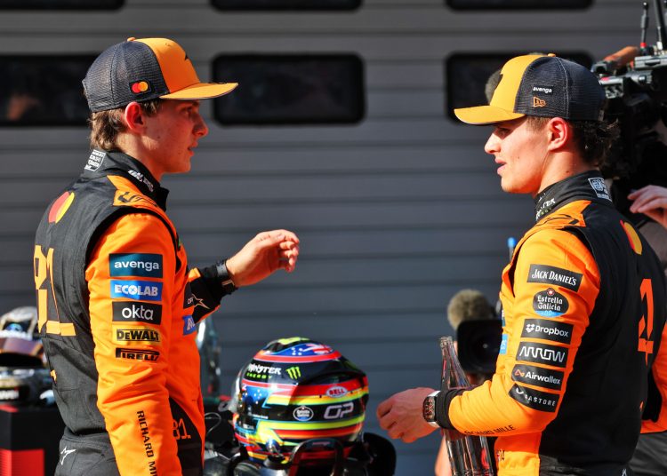 Oscar Piastri is keeping a calm head as Lando Norirs predicts a flashpoint between the pair. Image: XPB Images