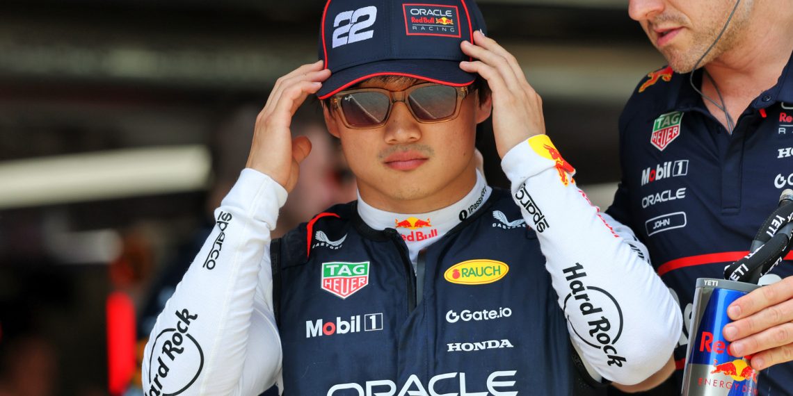 Yuki Tsunoda will become the first Japanese F1 driver to reach 100 Grands Prix this weekend. Image: XPB Images