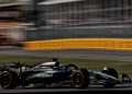 George Russell set the fastest time in FP2 in his Mercedes. Image: XPB Images