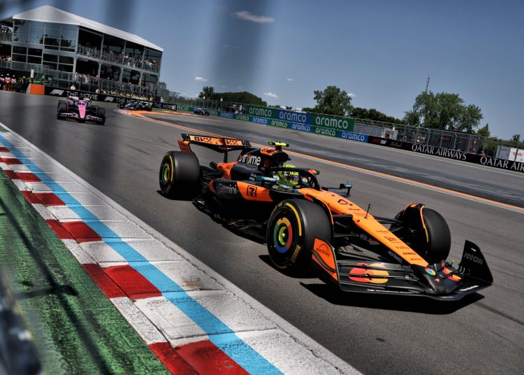 Lando Norris topped a session in Canada for the first time this weekend in FP3. Image: XPB Images