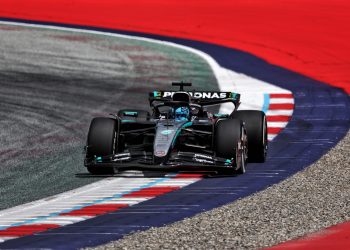 George Russell was fastest in Austrian FP1. Image: XPB Images