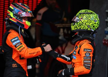 Oscar Piastri admits his battle with Lando Norris in Austria was right on the limit. Image: XPB Images