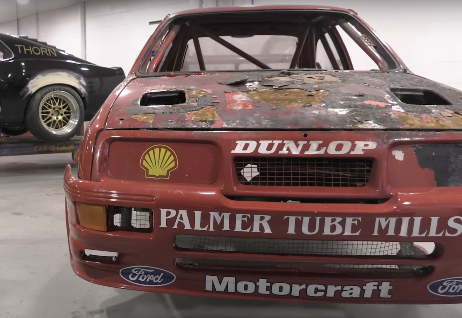 Fire-ravaged DJR Ford Sierra undergoing restoration
