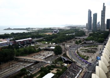 A general view of racing during the NASCAR Cup Series Grant Park 165 at Chicago Street Course. Image: Jared C Tilton/Getty Images