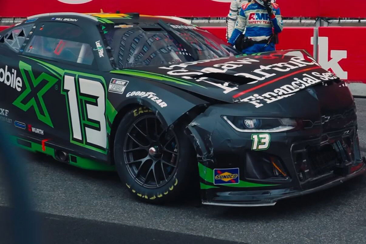 Busted Brown laments ‘shit’ NASCAR return after wreck
