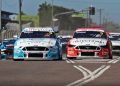 Tickford Autosport's Lochie Dalton leads the Dunlop Super2 Series field into Turn 1 at the NTI Townsville 500.