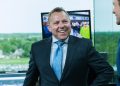 Leigh Diffey appears in F1: The Movie. Image: Tim Hiatt/NBC Sports