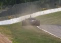 Alex Palou went off-track at Turn 9 late during the IndyCar race at Mid-Ohio.
