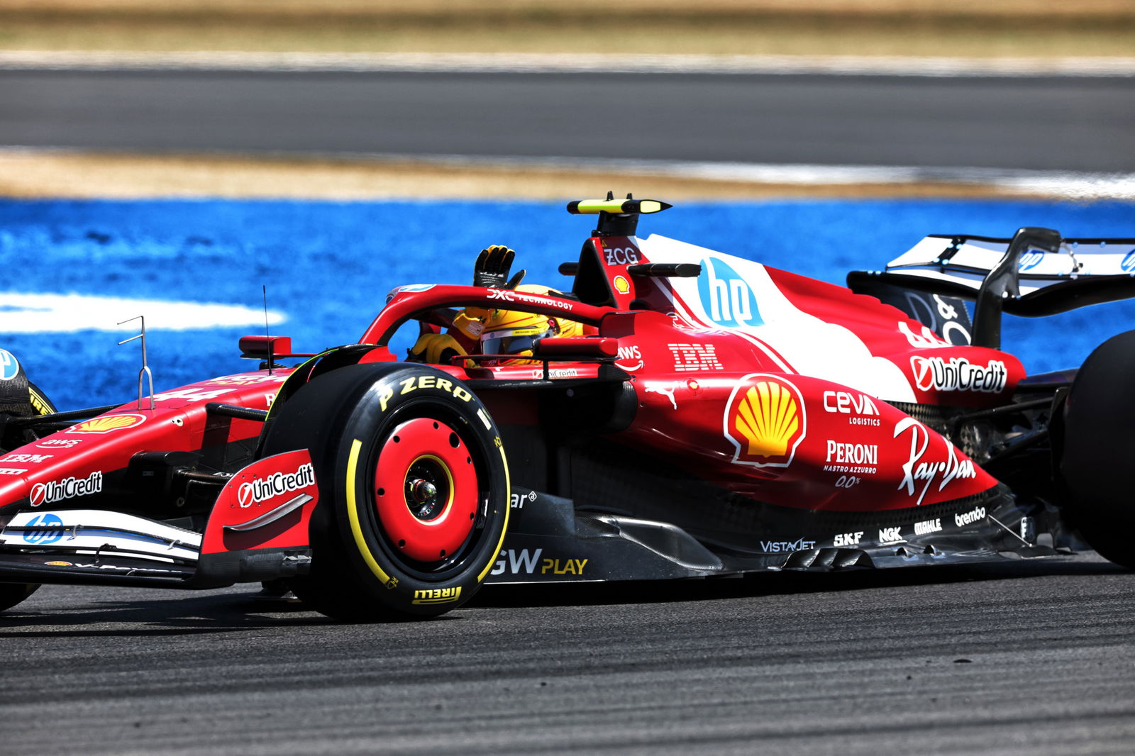 Hamilton puts Ferrari on top in British FP1