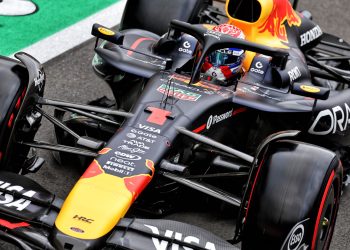 Max Verstappen has taken a stunning pole at Silverstone. Image: XPB Images