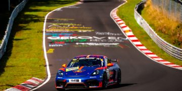 Max Verstappen in action on the weekend at the Nurburgring. Image: Nurburgring on X