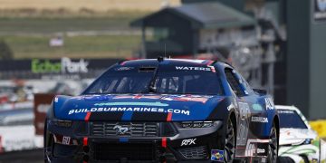 Cam Waters qualified 31st for the NASCAR Cup Series race at Sonoma. Image: Ford Performance