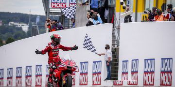 Francesco Bagnaia won the MotoGP German Grand Prix. Image: Supplied