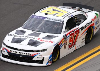 DAYTONA BEACH, FLORIDA - FEBRUARY 16: Shane Van Gisbergen, driver of the #97 WeatherTech Chevrolet, drives during qualifying for the NASCAR Craftsman Truck Series Fresh from Florida 250 at Daytona International Speedway on February 16, 2024 in Daytona Beach, Florida. (Photo by Jared C. Tilton/Getty Images)