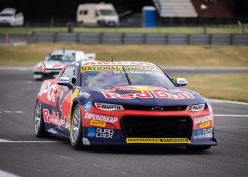 Tony Quinn has driven Shane van Gisbergen's Bathurst 1000-winning Gen3 Camaro Supercar at Taupo. Image: Super Sprint NZ Facebook