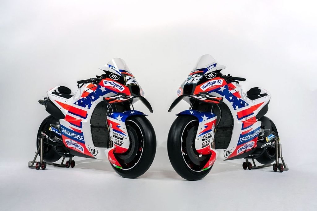 The 2024 Trackhouse Racing MotoGP livery. Image: Trackhouse MotoGP Instagram