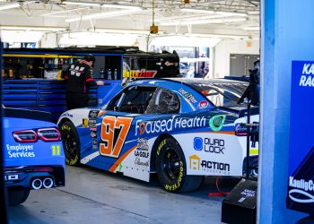 Shane van Gisbergen's #97 Camaro during pre-qualifying inspections. Image: Kaulig Racing Facebook