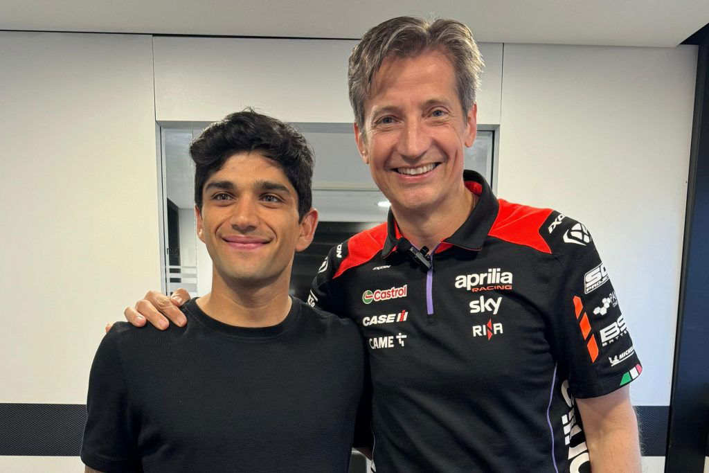 Jorge Martin with Aprilia Racing CEO Massimo Rivola. Image: Aprilia Instagram