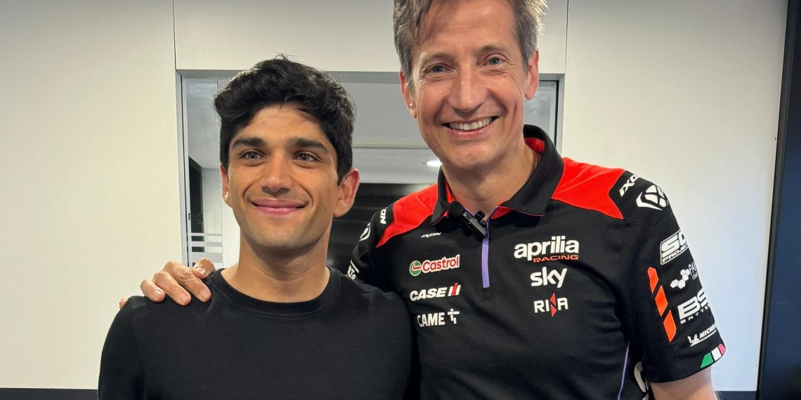 Jorge Martin with Aprilia Racing CEO Massimo Rivola. Image: Aprilia Instagram