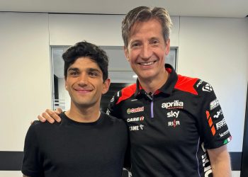 Jorge Martin with Aprilia Racing CEO Massimo Rivola. Image: Aprilia Instagram