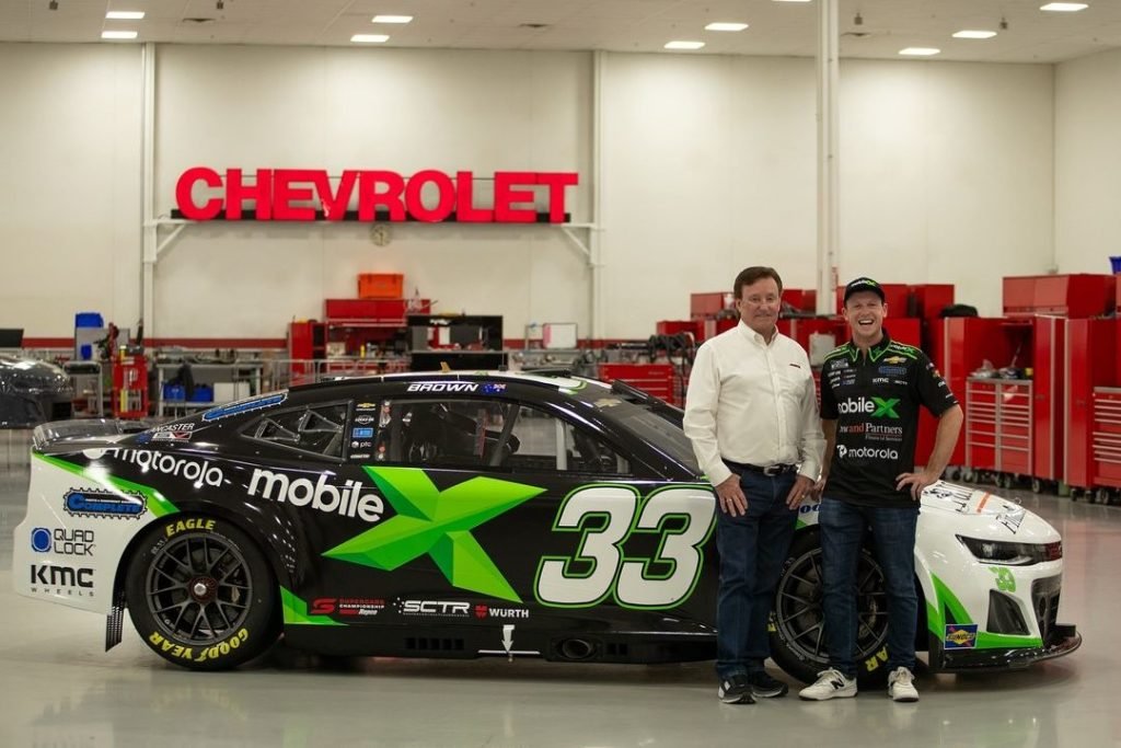 Will Brown with Richard Childress and the SuperView sponsored No. 33 Chevrolet. Image: Will Brown Instagram