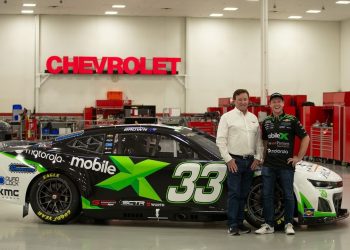 Will Brown with Richard Childress and the SuperView-sponsored #33 Chevrolet. Image: Will Brown Instagram