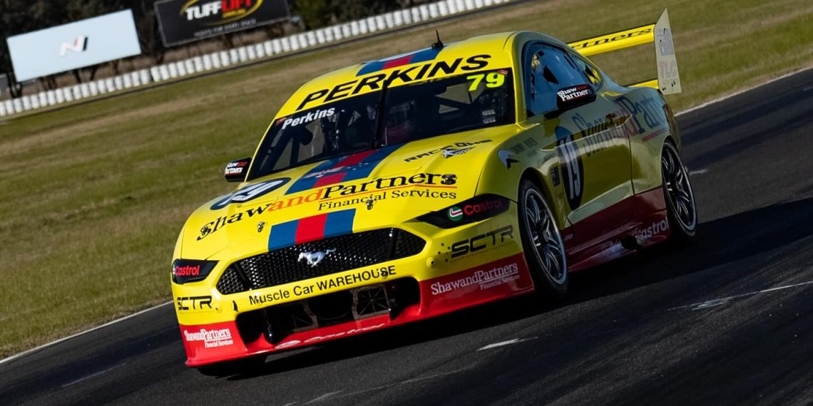 Jack Perkins in his retro-inspired Mustang Super2 car. Image: Jack Perkins.