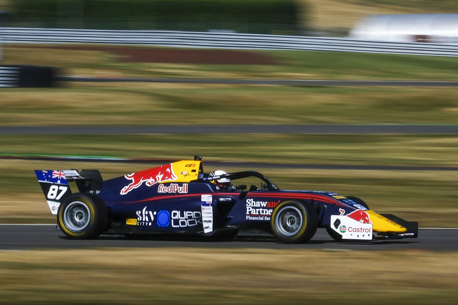 Will Brown during practice for the Toyota Formula Regional Oceania Championship at Taupo Motorsport Park. 