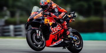 Jack Miller on the KTM RC16 at Sepang International Circuit.