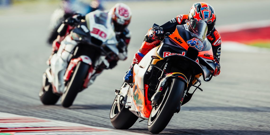 Jack Miller at Circuit de Barcelona-Catalunya in his final race for KTM. Image: Polarity Image