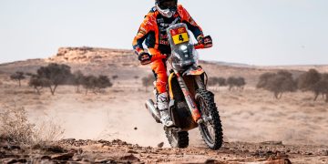 Daniel Sanders on Stage 4 of the 2025 Dakar Rally.