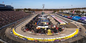 A wide view of Martinsville Speedway.