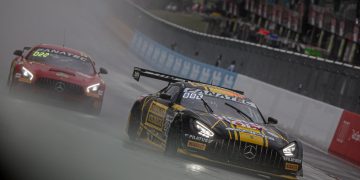 The #888 Triple Eight Mercedes-AMG struggled with damage in the final hours of the 2024 Bathurst 12 Hour. Image: Supplied