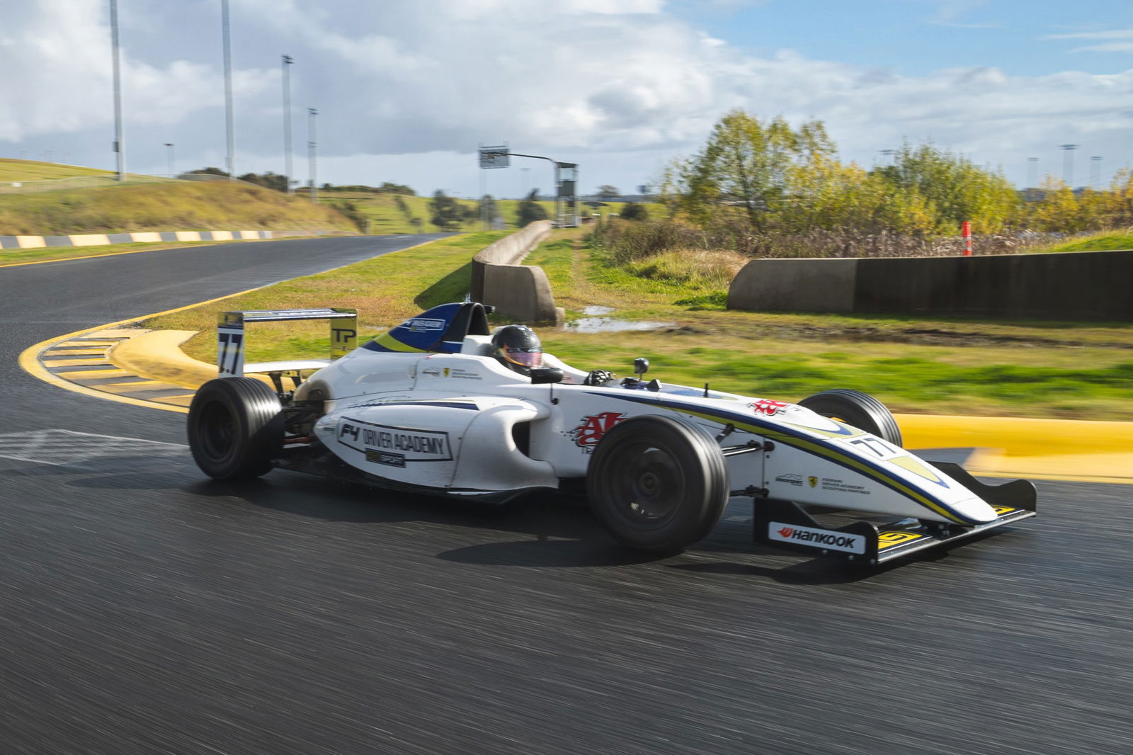 A first-generation Mygale-Ford Formula 4 car.
